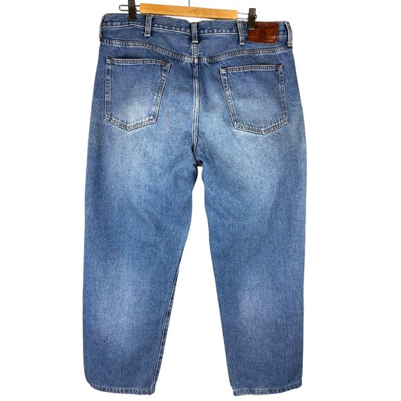 VTG Coastal Fisherman Preppy Lands' End Square Rigger Relax Fit Jeans, Men's 36 - Picture 3 of 9